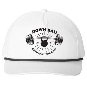 Down Bad Crying At The Gym Snapback Five-Panel Rope Hat