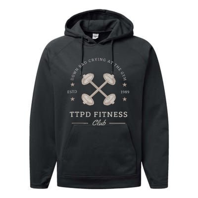 Down Bad Crying At The Gym Performance Fleece Hoodie