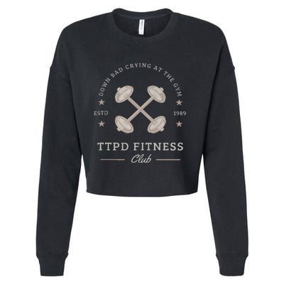 Down Bad Crying At The Gym Cropped Pullover Crew