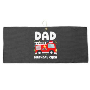 Dad Birthday Crew Fire Truck Party Firefighter Daddy Papa Large Microfiber Waffle Golf Towel