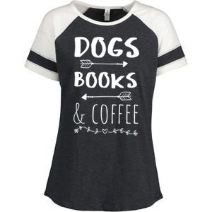 Dogs Books Coffee Gift Weekend Great Gift Animal Lover Tee Gift Enza Ladies Jersey Colorblock Tee