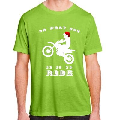 Dirt Bike Christmas Xmas Dirtbike Motocross Adult ChromaSoft Performance T-Shirt