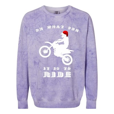 Dirt Bike Christmas Xmas Dirtbike Motocross Colorblast Crewneck Sweatshirt