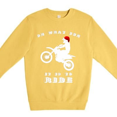 Dirt Bike Christmas Xmas Dirtbike Motocross Premium Crewneck Sweatshirt