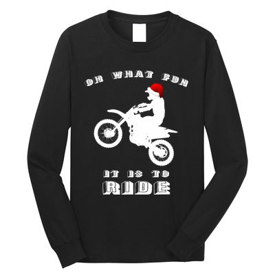 Dirt Bike Christmas Xmas Dirtbike Motocross Long Sleeve Shirt