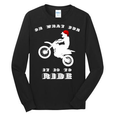 Dirt Bike Christmas Xmas Dirtbike Motocross Tall Long Sleeve T-Shirt