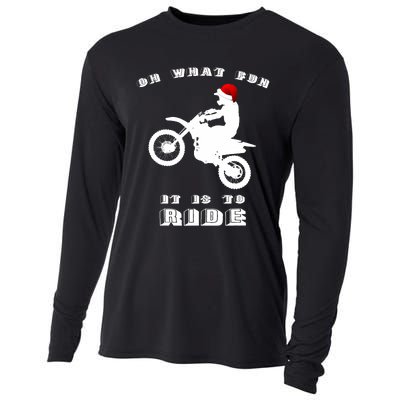 Dirt Bike Christmas Xmas Dirtbike Motocross Cooling Performance Long Sleeve Crew