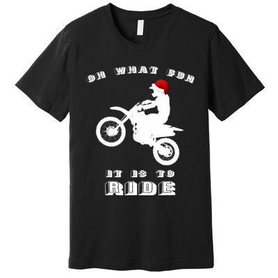 Dirt Bike Christmas Xmas Dirtbike Motocross Premium T-Shirt