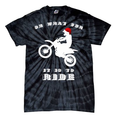 Dirt Bike Christmas Xmas Dirtbike Motocross Tie-Dye T-Shirt