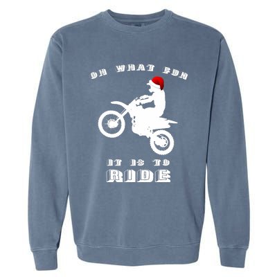 Dirt Bike Christmas Xmas Dirtbike Motocross Garment-Dyed Sweatshirt