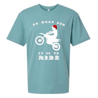 Dirt Bike Christmas Xmas Dirtbike Motocross Sueded Cloud Jersey T-Shirt