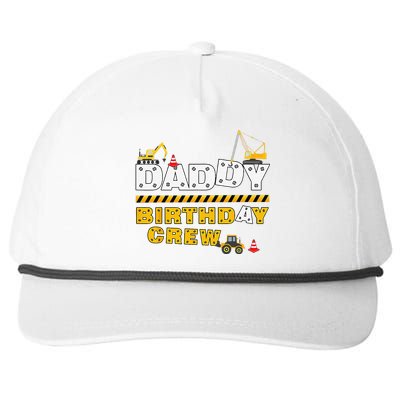 Daddy Birthday Crew Construction Family Birthday Party Snapback Five-Panel Rope Hat