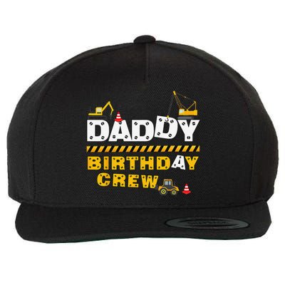 Daddy Birthday Crew Construction Family Birthday Party Wool Snapback Cap