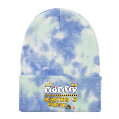 Daddy Birthday Crew Construction Family Birthday Party Tie Dye 12in Knit Beanie