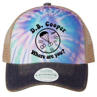 D B Cooper Where Are You Classic Legacy Tie Dye Trucker Hat