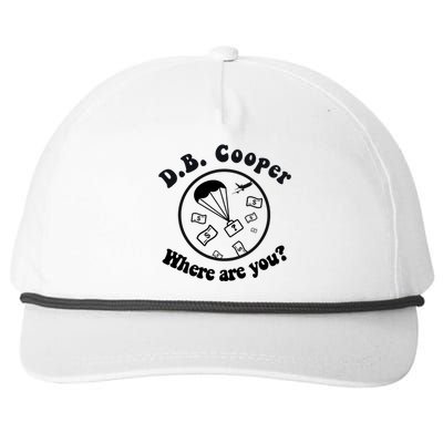 D B Cooper Where Are You Classic Snapback Five-Panel Rope Hat