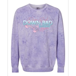 Down Bad Cryin At The Gym Colorblast Crewneck Sweatshirt