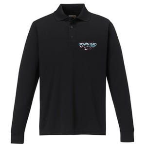 Down Bad Cryin At The Gym Performance Long Sleeve Polo