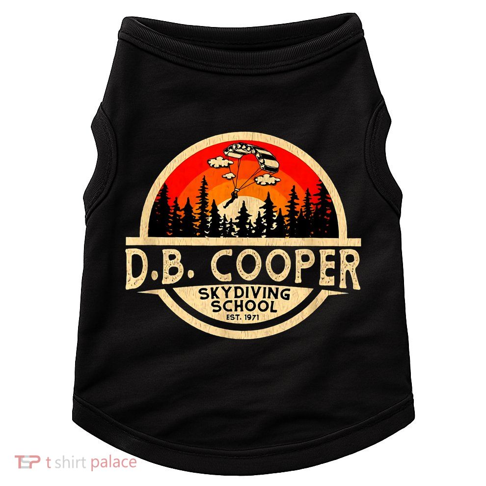 D. B. Cooper Robber Thief Parachute Skydiving School Est 1971 Retro Vintage Doggie Tank