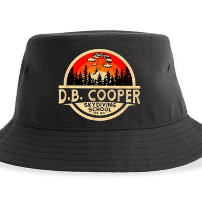 D. B. Cooper Robber Thief Parachute Skydiving School Est 1971 Retro Vintage Sustainable Bucket Hat