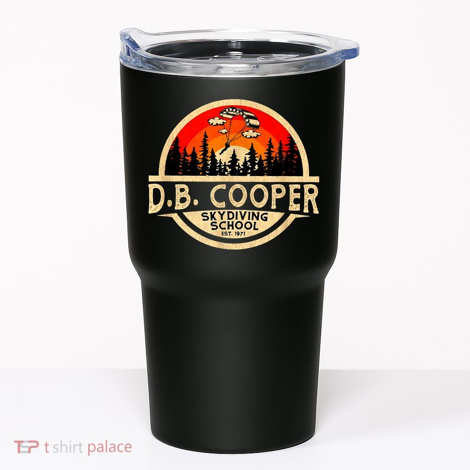 D. B. Cooper Robber Thief Parachute Skydiving School Est 1971 Retro Vintage Tumbler
