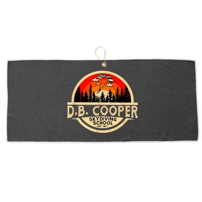D. B. Cooper Robber Thief Parachute Skydiving School Est 1971 Retro Vintage Large Microfiber Waffle Golf Towel
