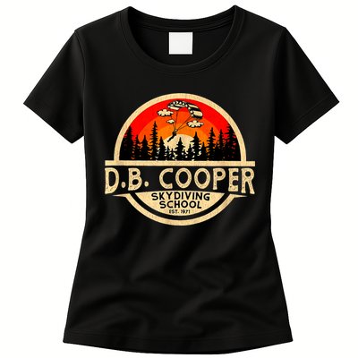 D. B. Cooper Robber Thief Parachute Skydiving School Est 1971 Retro Vintage Womens T-Shirt