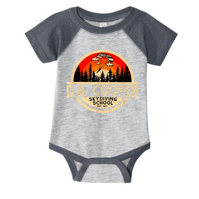 D. B. Cooper Robber Thief Parachute Skydiving School Est 1971 Retro Vintage Infant Baby Jersey Bodysuit