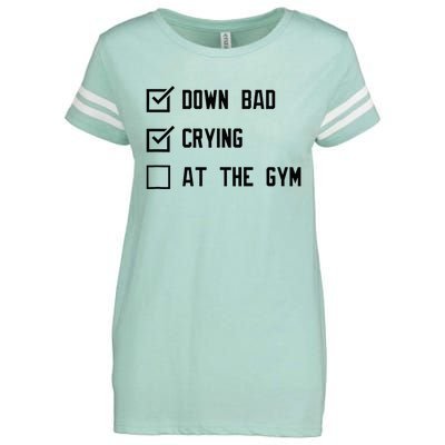 Down Bad Crying At The Gym Enza Ladies Jersey Football T-Shirt