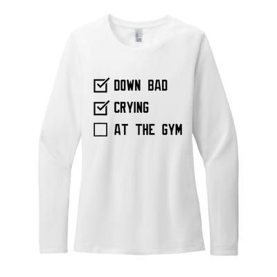 Down Bad Crying At The Gym Womens CVC Long Sleeve Shirt