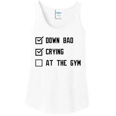 Down Bad Crying At The Gym Ladies Essential Tank