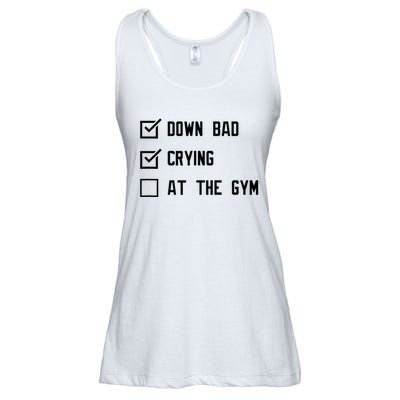 Down Bad Crying At The Gym Ladies Essential Flowy Tank