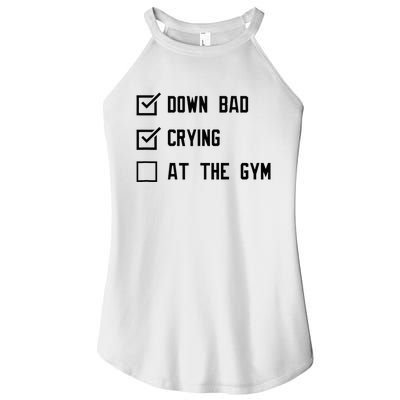 Down Bad Crying At The Gym Women's Perfect Tri Rocker Tank