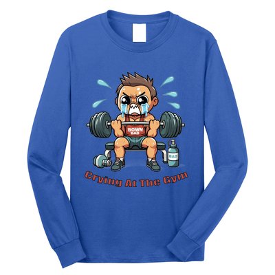 Down Bad Crying At The Gym Great Gift Long Sleeve Shirt