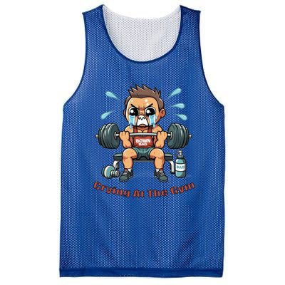 Down Bad Crying At The Gym Great Gift Mesh Reversible Basketball Jersey Tank