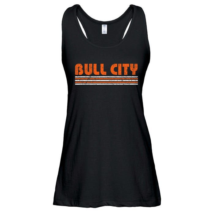 Durham Bull City Vintage 80s Retro Style Ladies Essential Flowy Tank