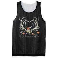 Dry Bones Come Alive Funny Skeleton Hands Mesh Reversible Basketball Jersey Tank