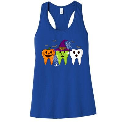 Dentist Boo Crew Halloween Dental Assistant Gift Women's Racerback Tank