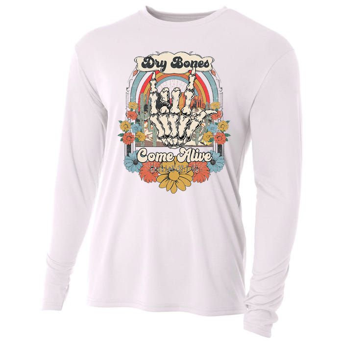 Dry Bones Come Alive Christian Christian Motivational Wear Cooling Performance Long Sleeve Crew