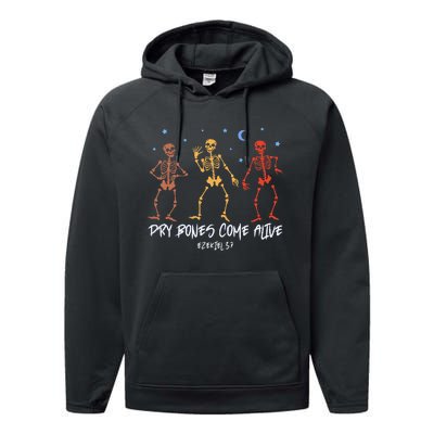 Dry Bones Come Alive Funny Skeleton Dancing Performance Fleece Hoodie