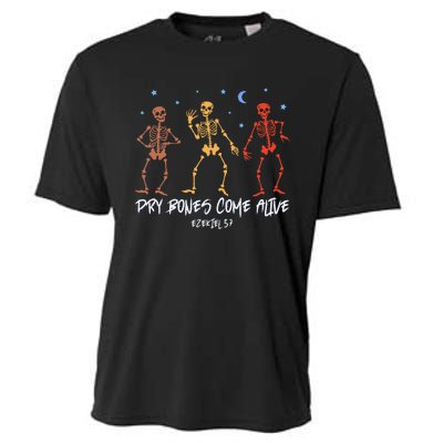 Dry Bones Come Alive Funny Skeleton Dancing Cooling Performance Crew T-Shirt