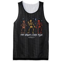 Dry Bones Come Alive Funny Skeleton Dancing Mesh Reversible Basketball Jersey Tank