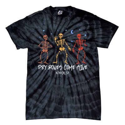 Dry Bones Come Alive Funny Skeleton Dancing Tie-Dye T-Shirt