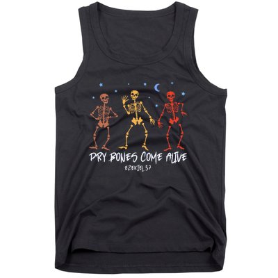 Dry Bones Come Alive Funny Skeleton Dancing Tank Top