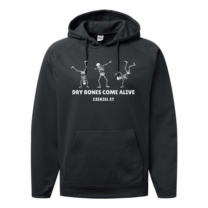 Dry Bones Come Alive Halloween Christian Dancing Skeleton Performance Fleece Hoodie