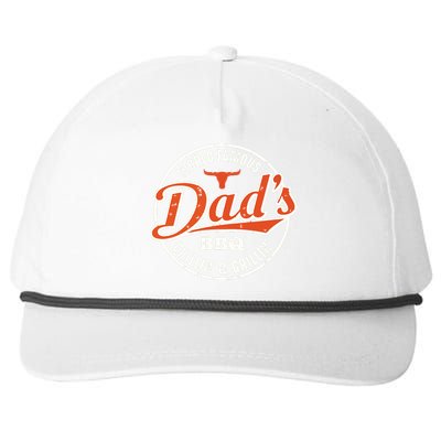 Dad's BBQ Chilling And Grilling Vintage Snapback Five-Panel Rope Hat