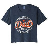 Dad's BBQ Chilling And Grilling Vintage Women's Crop Top Tee