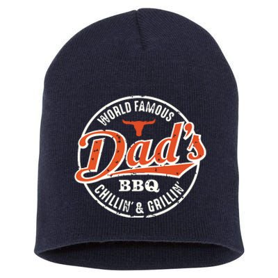 Dad's BBQ Chilling And Grilling Vintage Short Acrylic Beanie