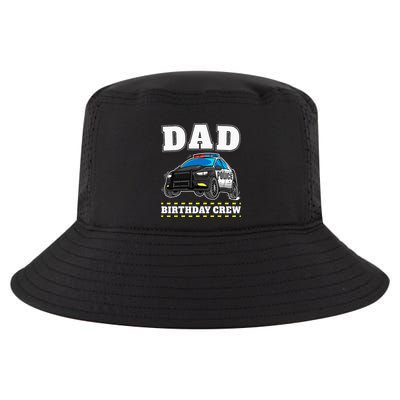 Dad Birthday Crew Police Car Policeman Officer Daddy Papa Cool Comfort Performance Bucket Hat