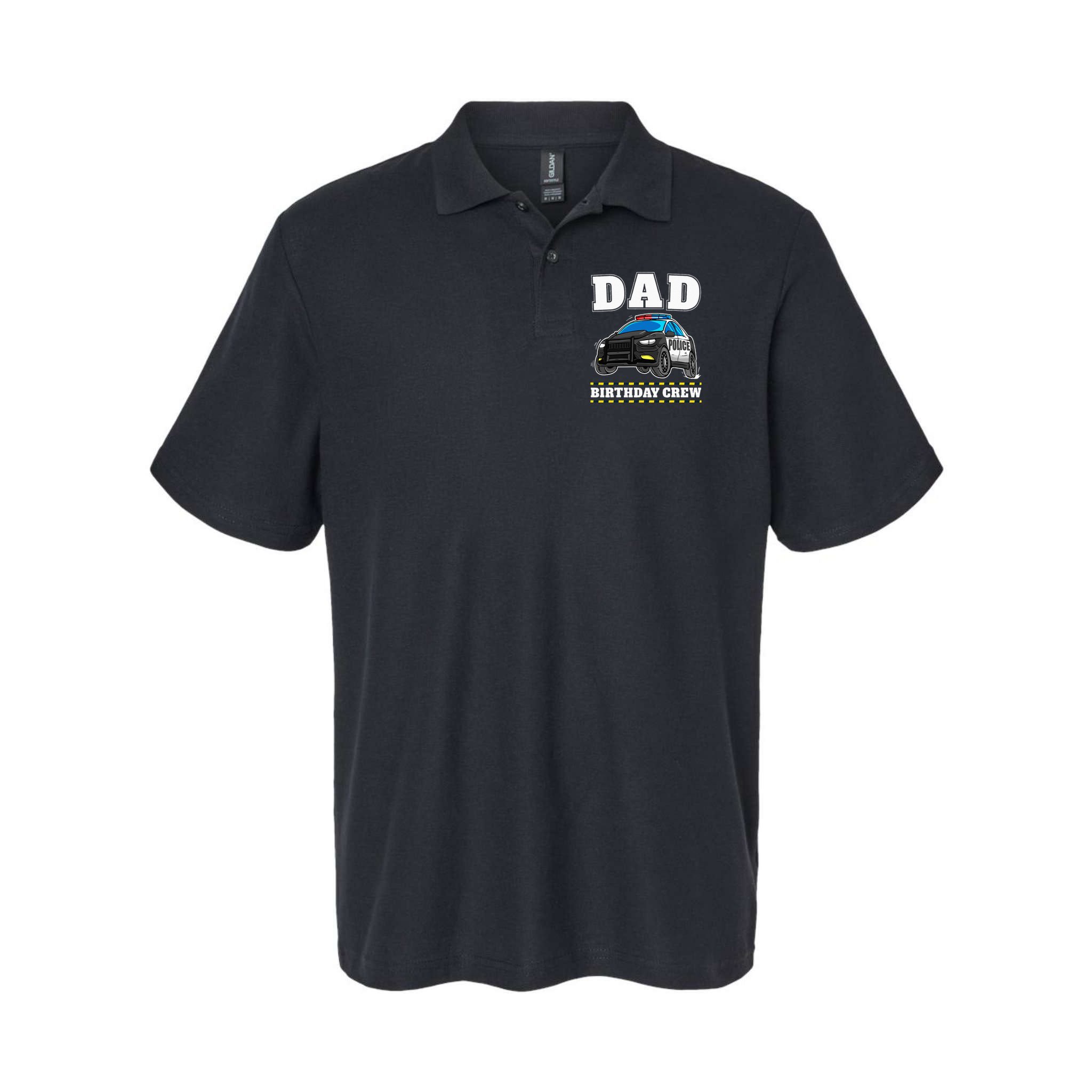 Dad Birthday Crew Police Car Policeman Officer Daddy Papa Polo